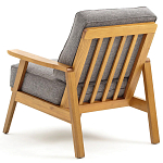 Кресло с каркасом из массива дуба Deniaud Oak Grey Armchair варинант исполнения - 4 | Loft Concept в Сочи