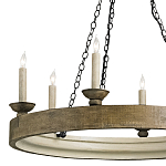 Люстра в форме кольца на 3-х черных цепях Glitter City Lights варинант исполнения - 1 | Loft Concept в Сочи