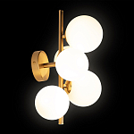 Бра с золотым основанием и 5-ю белыми шарообразными плафонами Bubble варинант исполнения - 3 | Loft Concept в Сочи