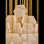 Люстра с фигурными подвесками из натурального камня Glowing Spheres варинант исполнения - 4 | Loft Concept в Сочи