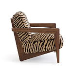 Кресло с обивкой из шенилла с тигровым принтом Tiger Chair варинант исполнения - 2 | Loft Concept в Сочи