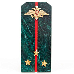 Сувенир Погон ВС из натурального камня змеевик Souvenir Epaulets варинант исполнения - 2 | Loft Concept в Сочи