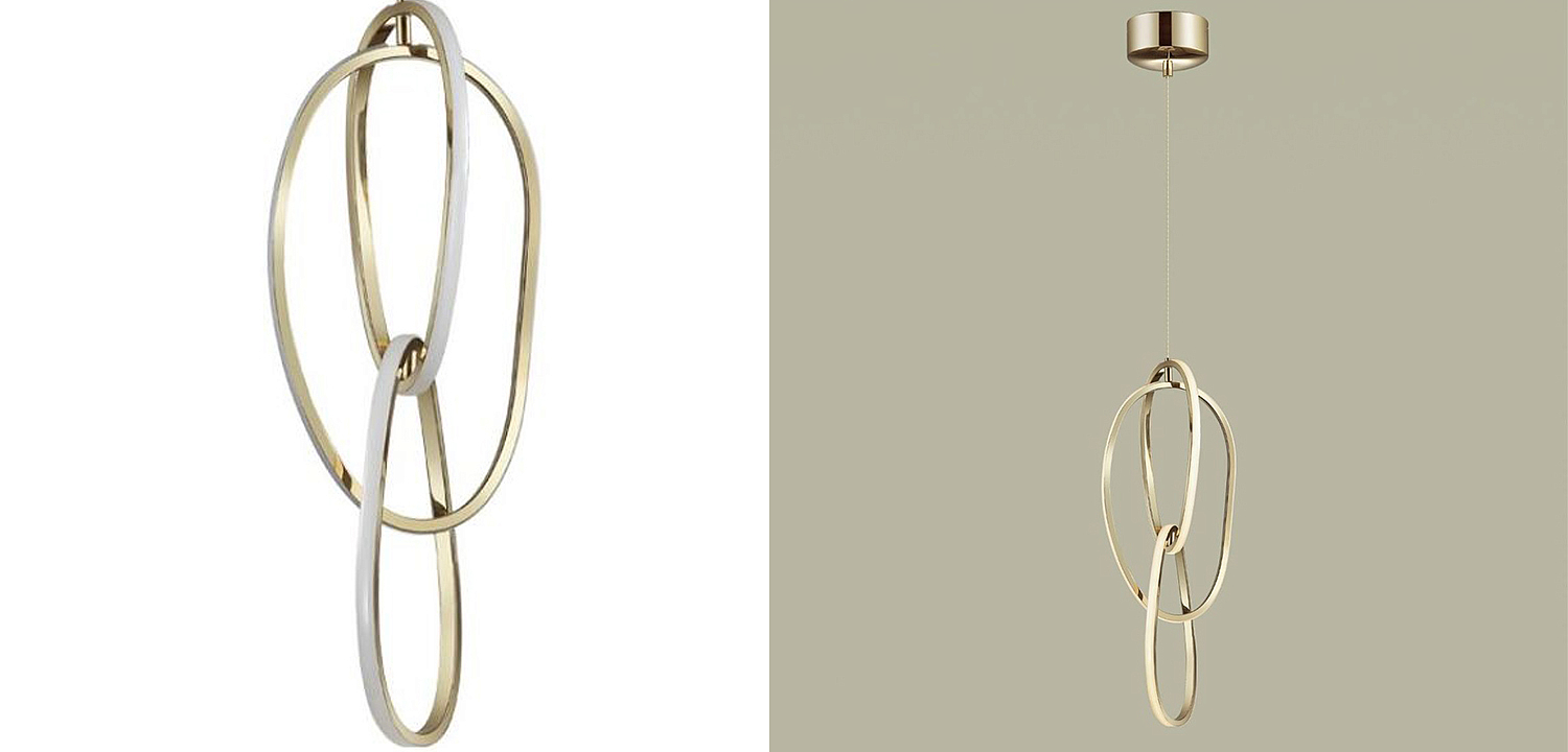 Подвесной светильник 3 Chain Link Gold 61 Подвесной светильник 3 Chain Link Gold 61 - Loft-Concept в Сочи
