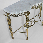 Консоль бронзовая с мраморной столешницей Bronze Console варинант исполнения - 1 | Loft Concept в Сочи