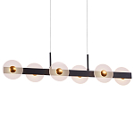 Линейный подвесной светильник с круглыми плафонами и золотистыми акцентами Aurelia Circles варинант исполнения - 1 | Loft Concept в Сочи