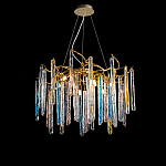 Люстра на подвесе с каркасом из металла и цветными подвесками из стекла Droplet Chandelier варинант исполнения - 3 | Loft Concept в Сочи