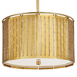 Люстра с золотым фактурным каркасом и тканевым абажуром Lustery Gold варинант исполнения - 2 | Loft Concept в Сочи