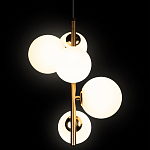 Подвесной светильник с 5-ю белыми шарообразными плафонами Bubble Chandelier варинант исполнения - 4 | Loft Concept в Сочи