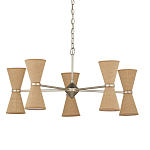 Люстра серебряного цвета с тканевыми абажурами Loft Rope Light варинант исполнения - 2 | Loft Concept в Сочи