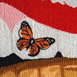 Картина вышивка бисером Grill Cut Out With Butterfly варинант исполнения - 2 | Loft Concept в Сочи