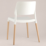 Пластиковый стул на ножках из массива бука Ferret White 4 шт варинант исполнения - 5 | Loft Concept в Сочи