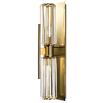 Бра с двумя хрустальными цилиндрическими плафонами Glass TUBE варинант исполнения - 1 | Loft Concept в Сочи