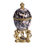 Шкатулка в форме яйца на величественных львах из фарфора с бронзовыми элементами Eden Garden варинант исполнения - 1 | Loft Concept в Сочи