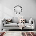 Настенное зеркало круглой формы в черной металлической раме BUBBLE MIRROR BLACK варинант исполнения - 3 | Loft Concept в Сочи