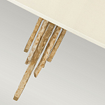 Люстра подвесная с широким белым текстильным абажуром и вертикальными декоративными элементами Hinkley варинант исполнения - 4 | Loft Concept в Сочи