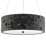 Люстра в форме цилиндра с чёрным фактурным абажуром Round Necklines варинант исполнения - 4 | Loft Concept в Сочи