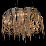 Люстра подвесная круглая с изогнутыми металлическими дугами и ниспадающими цепочками 65 см Atlantis Chain варинант исполнения - 17 | Loft Concept в Сочи