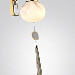 Бра с шарообразным плафоном из белого стекла с подвеской из камня Agatelle варинант исполнения - 5 | Loft Concept в Сочи