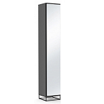 Шкаф-пенал с зеркальной дверцей и фасадом цвета графит Strict Lines варинант исполнения - 1 | Loft Concept в Сочи