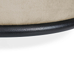 Банкетка круглая бежевый велюр на 4-х металлических ножках черного цвета SANJAY варинант исполнения - 3 | Loft Concept в Сочи