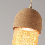 Подвесной светильник натуральная пробка с бахромой Natural Cork варинант исполнения - 3 | Loft Concept в Сочи