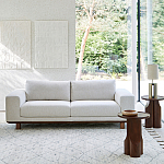 Круглый приставной стол из массива ореха Balu Wooden Side Table варинант исполнения - 6 | Loft Concept в Сочи