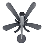 Вешалка серого цвета с 4-мя крючками из пластика Curves Hangers варинант исполнения - 2 | Loft Concept в Сочи