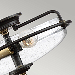 Потолочный светильник со стеклянным плафоном на изогнутых кронштейнах Quoizel  варинант исполнения - 6 | Loft Concept в Сочи