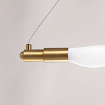 Люстра горизонтальная с волнистым белым плафоном Golden Swirl варинант исполнения - 9 | Loft Concept в Сочи