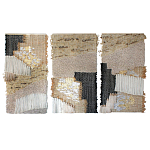 Триптих Геометрический гобелен бежевый Figurative Beige Wall Hangings варинант исполнения - 4 | Loft Concept в Сочи