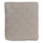 Плед из хлопка рельефной вязки бежево-серого цвета Waffle Comfort варинант исполнения - 4 | Loft Concept в Сочи