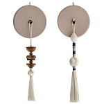 Аксессуар на стену диск с деревянными бусинами Wall Decor Thread Disc  варинант исполнения - 4 | Loft Concept в Сочи