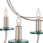 Люстра серебряного цвета с изогнутыми элементами каркаса Twisted Iron Chandelier варинант исполнения - 2 | Loft Concept в Сочи