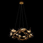 Люстра подвесная с прозрачными стеклянными птичками на ветвях Диаметр 80 см Serip Voa варинант исполнения - 5 | Loft Concept в Сочи