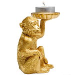 Подсвечник золотая обезьяна с блюдцем Golden Monkey варинант исполнения - 2 | Loft Concept в Сочи