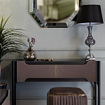 Настольная лампа с черным конусообразным абажуром Glass Flask варинант исполнения - 1 | Loft Concept в Сочи