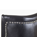 Кресло из натуральной кожи на 4-х деревянных ножках из массива бука Daniel Leather Armchair black варинант исполнения - 5 | Loft Concept в Сочи