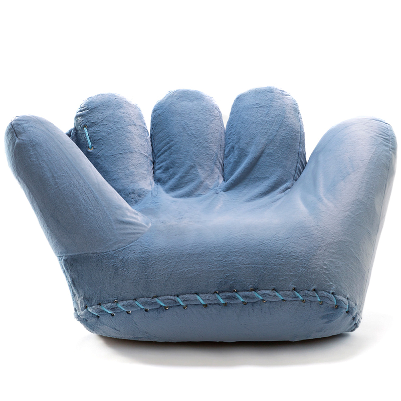Дизайнерское плюшевое кресло в форме руки голубое Poltronova Joe Plush Baby Blue Armchair Голубой Дизайнерское плюшевое кресло в форме руки голубое Poltronova Joe Plush Baby Blue Armchair Голубой в Сочи | Loft Concept