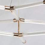 Люстра с геометрической конструкцией из вытянутых цилиндрических плафонов Hex Scaffold  варинант исполнения - 5 | Loft Concept в Сочи