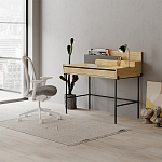 Стол письменный с выдвижным ящиком цвета древесины LEILA WORKING TABLE OAK ANTHRACITE варинант исполнения - 8 | Loft Concept в Сочи