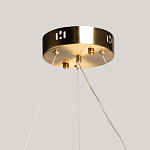 Люстра круглая золотого цвета с прозрачными рельефными стеклянными вставками Textured Glass Chandelier варинант исполнения - 11 | Loft Concept в Сочи