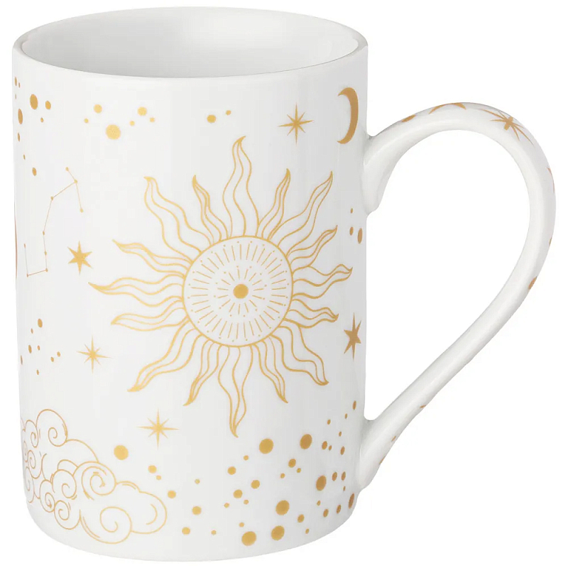Кружка из фарфора с рисунком звезд и созвездий 300 мл Porcelain Astronomy Collection Белый Золотой Кружка из фарфора с рисунком звезд и созвездий 300 мл Porcelain Astronomy Collection Белый Золотой в Сочи | Loft Concept