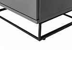 Стеллаж книжный цвета графит с 3-мя открытыми полками и дверкой Strict Lines варинант исполнения - 3 | Loft Concept в Сочи