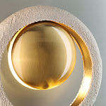 Бра с бежевым текстурным кольцом и латунным шаром в центре Tactile  варинант исполнения - 7 | Loft Concept в Сочи