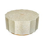 Стол кофейный с отделкой раковинами устриц Coastal Charm варинант исполнения - 2 | Loft Concept в Сочи