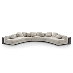 Большой угловой Диван California трансформер с приставными деревянными модулями   варинант исполнения - 1 | Loft Concept в Сочи