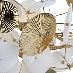 Люстра с белыми и золотистыми цветами Dahlia Flowers Lamp варинант исполнения - 5 | Loft Concept в Сочи