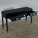 Дизайнерский Письменный стол Elsa Dreams Black с тремя ящиками варинант исполнения - 4 | Loft Concept в Сочи