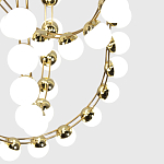 Люстра подвесная светодиодная с круглыми плафонами белого цвета PEARLS Suspension 39  варинант исполнения - 5 | Loft Concept в Сочи