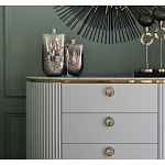 Комод белый овальный с мраморной столешницей Thoroughbass варинант исполнения - 3 | Loft Concept в Сочи